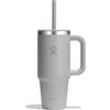 HYDRO FLASK - Travel Tumbler 709ml (24 oz) con coperchio a incastro per cannuccia chiudibile - Acciaio inossidabile - Coperchio resistente agli schizzi - Birch