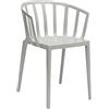 Kartell 5806 Sedia Venice, Policarbonato colorato in Massa o Verniciato con Trattamento Soft Touch, Grigio, 51 x 75 x 51 cm