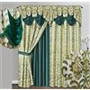 GOHD GOLDEN OCEAN HOME DECOR GOHD Samba Star. Tenda a pannello in jacquard con mantovana attaccata e retro in taffetà. Set da 2 pezzi. Ogni pezzo misura 137,2 cm di larghezza x 228,6 cm di lunghezza con mantovana da 45,7 cm