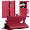 Cadorabo Custodia Libro per Huawei MATE 9 in ROSSO CARMINIO - con Vani di Carte, Funzione Stand e Chiusura Magnetica - Portafoglio Cover Case Wallet Book Etui Protezione