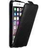 Cadorabo Custodia per Apple iPhone 6 / iPhone 6S in NERO DI NOTTE - Protezione in Stile Flip con Chiusura Magnetica - Case Cover Wallet Book Etui