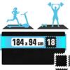 eyepower 18 Tappetini Protezione Fitness - 30x30 Tappeti Puzzle in Schiuma EVA - Pavimento Palestra