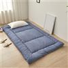 PeKmaR Materasso da Pavimento Singolo Tatami Spesso futon Giapponese Materasso Portatile per Dormire Materasso Pieghevole Arrotolabile per Ragazzi Ragazze Materasso,Blu,90x190cm