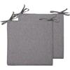 BESTORI Set 2 Cuscini Sedia da Cucina 45 x 45 cm Comoda e Spessa Cuscini Coprisedia da Cucina Lavabili Sfoderabile con Cerniera per Soggiorno, Camera da Letto Grigio 1