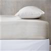 BANZAII TEXTILE INNOVATOR ONLINE Banzaii Lenzuolo sotto con Angoli Invernale Felpato in Flanella Anti-Pilling 100% Cotone Tinta Unita Due piazze Maxi Matrimoniale 180 x 200 Panna