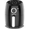Necchi - NHB-8008 Friggitrice ad aria, 1000W, Vassoio per alimenti antiaderente da 2.4 litri con griglia, timer da 30 minuti, controllo temperatura 90-200°, parti lavabili in lavastoviglie