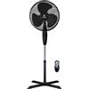 MICHELE SOGARI Ventilatore a Piantana con Telecomando 3 Velocità Colore Nero Timer 7,5h Altezza 122 cm