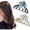 Uoocg Fermaglio per capelli con design floreale, piccolo metallo con cristalli, per donna, elegante, confezione da 2 unità