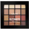 NYX Professional Makeup Palette Ombretti Ad Alta Pigmentazione, Texture Setosa, Finish Matte, Brillante e Metallizzato, 16 Colori, Formula Vegana*, Ultimate Shadow, Warm Neutrals