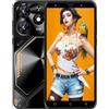 MsMga Smartphone economico, 16GB ROM (scalabile fino a 128GB), display IPS da 5.0 pollici, sistema operativo Android 9.0, doppia fotocamera Dual SIM, ID viso 3G Telefoni cellulari (Povo6 Neo-Black)
