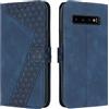 OKZone Cover per Samsung Galaxy S10, Custodia in Pelle Samsung S10, Antiurto Cover a Libro Galaxy S10 Magnetica Portafoglio Folio PU Pelle Flip Protettiva Caso con Wallet Case Cover (Blu)
