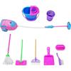 DHSBGWSX Mini strumento di pulizia, set di giocattoli per la pulizia della casa delle bambole, accessori per la casa delle bambole in miniatura, set di giocattoli per ragazze e bambini (colore casuale)