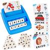 Joozmui Juego Educativo 2 en 1 de Números y Letras para Niños de 3-8 Años - Juegos y Regalos para Niños (Versión en Español) (Blu)