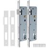 Bwintech 2 Pz Serratura A Infilare In Acciaio Inox 9230, Corpo Serratura Da 92 mm. Al Centro e 30 mm. Di Arretramento, Serratura Per Porte Con Telaio In Nichel Satinato Per Porte Interne Ed Esterne