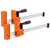 JORGENSEN Profi Morsetti da Falegname 2 Pezzi Serraggio 680 kg, 2-in-1 Set di Morsetti per Legno a sgancio rapido da 600mm, Morsetti a barra Fissaggio del Legno con una Sola Mano