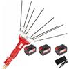 Sbaraglia Super23 Cordless - Abbacchiatore elettrico a batteria - Asta telescopica in alluminio 150-250cm - 3x (21V-5.2Ah)