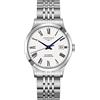 Longines Record quadrante bianco con numeri romani in acciaio orologio da uomo L2.820.4.11.6