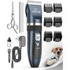 oneisall Tosatrice per cani professionale pelo lungo spesso tosatrice per gatti e animali silenziosi per cani di piccola taglia taglia e gatti animali domestici(blu navy)
