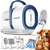 oneisall toelettatura e aspirazione a Vuoto per Animali Domestici, Tosatrice per Cani e Gatto Pelo Lungo Professionale, 7 Strumenti per la toelettatura Per la depilazione di cani e gatti (blu)