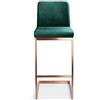 Bar Stools UK Ark Rose Gold Sgabello da bar (velluto verde)