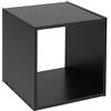 URBNLIVING URBN LIVING ® 1, 2, 3, 4 ripiani, in legno con Contenitore scaffale Libreria, Scaffale in legno, nero, Cube