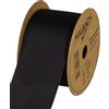 Halbach Seidenbänder Nastro per regali, effetto seta (vegan), larghezza 40 mm, lunghezza 10 m, nastro con nastro in seta discreta, per occasioni festive, colore: nero