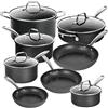 Granitestone Pro Pots and Pans Set 13 Piece Hard Anodized Premium Chef's Cookware with Ultra Nonstick Diamond & Mineral Coating, Stainless Steel Stay Cool Handles Oven Dishwasher & Metal Utensil Safe
