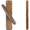 FERROELETTRA Maniglia Cremonese Finestra in Alluminio Anodizzato - Maniglie per Finestre in legno - Colore Bronzo, Dotata di 4 Viti per legno, 1 Pezzo (Gioco 5)