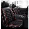 Lupsty LOKORI Pelle Auto Set coprisedili Per Mini Countryman R60 F60 One/S/Cooper/JCW 2010-2023,Auto Protezioni Sedile Accessori Traspirante Impermeabile,B-black and red