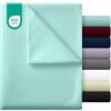 Utopia Bedding - Lenzuolo piano sopra senza elastico - Lenzuolo singolo 167 x 243 cm - Certificato OEKO-TEX - Morbido poliestere spazzolato - Microfibra - Lenzuolo piano - Blu spa