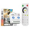 BTF-LIGHTING 4 Zone 2.4GHz Telecomando RF dimmerabile RB1 e SP530E WiFi Bluetooth Controllore Kit Supporto FCOB COB SMD PWM o SPI Strisce LED monocolore DC5V DC12V DC24V