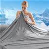 Marchpower Coperta Estiva Fresca 220 * 200cm, Arc-Chill 3.0 Coperta Letto in Fibra di Raffreddamento Giapponese Q-Max>0,5 Traspirante Morbido, Anti Statico, 2 Lati Allevia Sudore e Migliora Sonno-Gris