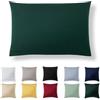 Alreya Federa in 100% jersey di cotone con chiusura lampo - 40 x 60 cm - Verde Foresta - Federa Cuscino, Copricuscino Divano, Federa super morbida 40x60