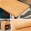 Livelynine 40CMX10M Carta Adesiva per Mobili Ciliegio Carta da Parati Adesiva Effetto Legno Pellicola Adesive per Mobili Mobiletto Tavolo Scrivania Piano Top Cucina Laminato Rivestimento Cucina