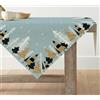 Artoid Mode Boho Fiocchi di neve Albero Natale tovaglia stagionale biancheria da tavola invernale cucina tavolo decorazione per interni vacanza festa decorazione 100 x 100 cm