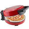 Bestron Forno per pizza croccante in 5-10 minuti, forno elettrico per pizza fino a 320 °C, con pietra refrattaria e 2 grandi spatole in legno, Viva Italia, colore: rosso