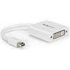 StarTech.com Adattatore da Mini DisplayPort a DVI Single-Link 1080p, Convertitore Attivo da Mini DisplayPort a DVI-D, Dongle mDP o Thunderbolt 1/2 Mac/PC a DVI per Monitor e Display, Bianco (MDP2DVIW)