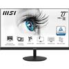 MSI PRO MP271 27'' Monitor, Fixed, FHD (1920 x 1080), 75Hz, IPS, 5ms, HDMI, VGA, Built-in Speakers, Anti-Glare, Anti-Flicker, Less Blue light, TÜV Certified, VESA, Kensington