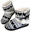 CHDDHX Pantofole da Donna Invernali Calde Peluche Pantofole Stivaletto Alte Ciabatte Pantofole da Casa Rosso 35 36