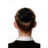 WIG ME UP - Chignon Crocchia Toupet Finemente Intrecciato Ornamento da sposa Costume tradizionale Fermacapelli a pettine Forcina Nero Q399D-1