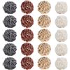 HAOBIN 20 palline di rattan decorative artigianali tessute a mano, 3 cm, multicolore, perfette per la decorazione di matrimoni e casa