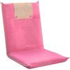 bonVIVO Sedia Sdraio Imbottita da Casa - Cuscino Meditazione con Schienale Letto Regolabile - Poltrona Pieghevole Richiudibile da Terra per Relax, Lettura, Yoga, Spiaggia, Giardino Rosa