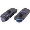 eXtremeRate Pulsanti Kit Ricambio per Nintendo Switch Joycon/Switch OLED Joycon,Tasti Direzionali ABXY Trigger Grilletto Pezzi per Joycon Controller con Cacciaviti(Senza Joycon)-Camaleonte Verde Viola