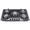 DaiJiubu Piano cottura a gas in vetroceramica, fornello a gas Lpg e Ng, fornello a gas da incasso, 5 fiamme, montaggio per cucina, Five Burner Gas Cooktop, piano cottura in acciaio inox, bruciatore a gas