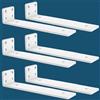 MLOQI 6 Pezzi Reggimensola Industrial, Staffe per Mensole Pesanti, Reggi Mensola da Muro, Reggimensola Legno, Supporto Mensola, Staffe a L (Bianco 30 cm)