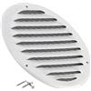 Steinberg14 Griglia di Ventilazione Rotonda 125mm - Bianco con Zanzariera - Copertura di Ventilazione - Registro di Scarico Aria