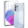 Votvloay Cover per Samsung Galaxy A53 5G con 2 Pezzi Pellicola Vetro Temperato, Ultra Sottile Morbido TPU Trasparente Silicone Custodia Antiurto AntiGraffio Bumper Protettiva Case per Samsung A53 6,5