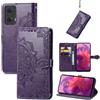 Fertuo Cover per Motorola E14 / G24 / G04 / G04S, Custodia Portafoglio a Libro in Pelle Flip Cover con Porta Carte, Chiusura Magnetica [Disegni di Mandala] Case Antiurto per Moto E14 / G24, Viola