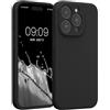kwmobile Custodia Compatibile con Apple iPhone 15 PRO Cover - Back Case per Smartphone in Silicone TPU - Protezione Gommata - Nero