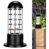Chao Zan Lampione a led lampioncino con E27 attacco, illuminazione da esterno palo da giardino per sentieri moderno, Senza lampadina (Nero)